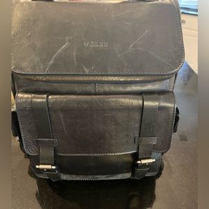 Velez blue leather laptop bag